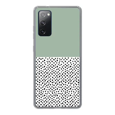 Obrázek produktu pro Kryt na mobilní telefon pro Samsung Galaxy S20 FE Tečky - zelená - černá Silikonové měkké pouzdro
