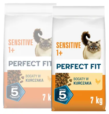 Produktbild von Perfect Fit Sensitive 1+ mit Pute 2x7kg Trockenfutter für sensible erwachsene