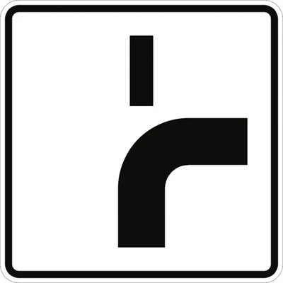 Produktbild von Verkehrsschild VZ1002-22, Verlauf der Vorfahrtstraße an Einmündungen, Alu, RA...
