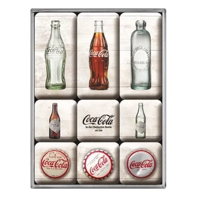 Image de Nostalgic-Art - Set de 9 aimants - Coca-Cola - Chronologie de la bouteille