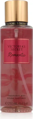 A bottle of Victoria's Secret Romantic fragrance mist.