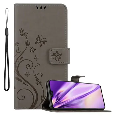 Obrázek produktu pro Cadorabo Pouzdro pro Huawei MATE 30 Ochranný kryt v šedé barvě Pouzdro na mobil Flowers Flower