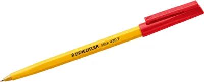 Produktbild von Kugelschreiber stick Kappenmodell F rot Packung mit 10 Stück