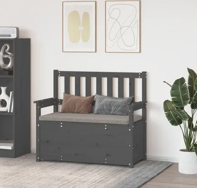 Image de Banc 51 x 112 x 96 cm pin massif gris