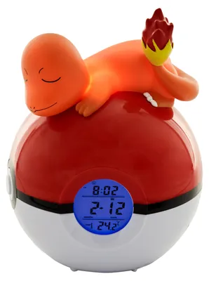 Image de BigBen, Radio-réveil lumineux avec Glumanda endormi sur Pokeball, rouge