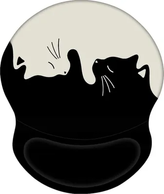 Immagine prodotto di Tappetino ergonomico in gel con motivo a gatto e poggia mano