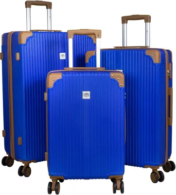 Produktbild von Kofferset Trolleyset 3 teilig Barbados Hartschale Reisekoffer ABS blau