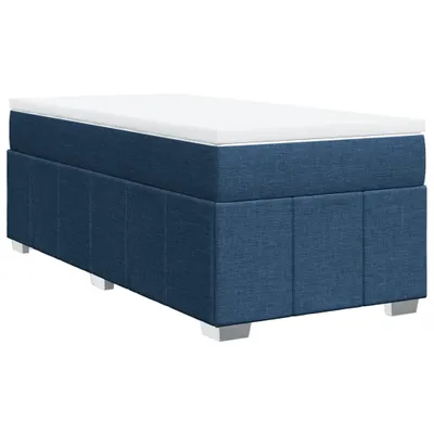Produktbild von Boxspringbett mit Matratze Blau 90x200 cm Stoff