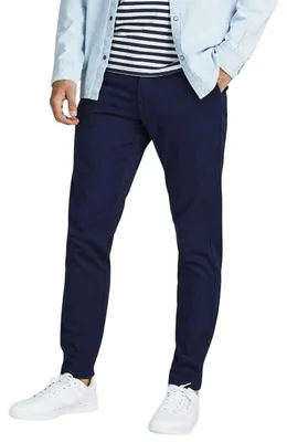 Productafbeelding van Jack & Jones - "Dave" chino broek voor heren, model GT16235 (maat 32R), marineblauw