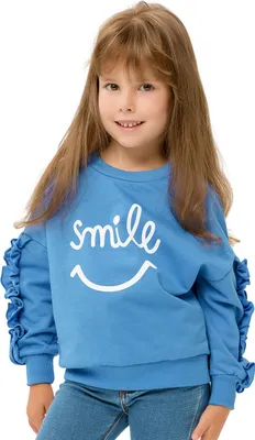 Produktbild von Mädchen-Sweatshirt Smile - Blau - 122