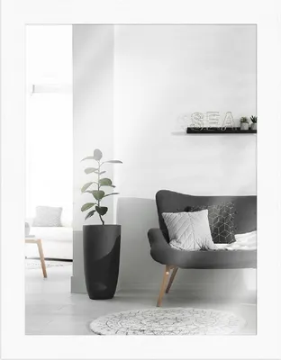 Produktbild von MendeFrames Wandspiegel H970 weiß gemasert 30x90 cm