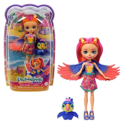 Produktbild von Enchantimals. Bábika Tukan + zvieratko HRX83