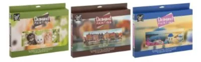 Imagen del producto de Kit de manualidades para pintura con diamantes, tamaño 75x25 cm