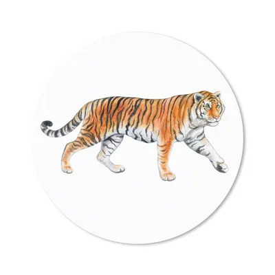 Produktbild von MuchoWow® Mauspad Mousepad Tiger - Orange - Schwarz 50x50 cm - Mousepads - Maus Mat - Pad - Mausunterlage - Vinyl