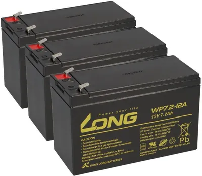 Produktbild von Akku kompatibel Tante Paula Scooter Elektro Roller 36V 3x 12V 7,2Ah AGM Blei