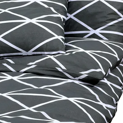 Produktbild von The Living Store Bettwäsche-Set Grau 200x200 cm Baumwolle