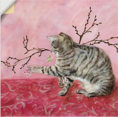 Produktbild von ARTland Wandbild, selbstklebend Katzenspiel Größe: 70x70 cm