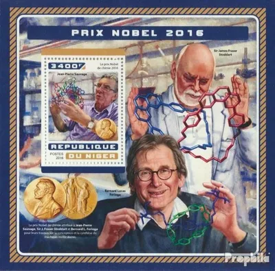 Produktbild von Briefmarken Niger 2016 Mi Block 645 (kompl. Ausg.) postfrisch Nobelpreis 2016