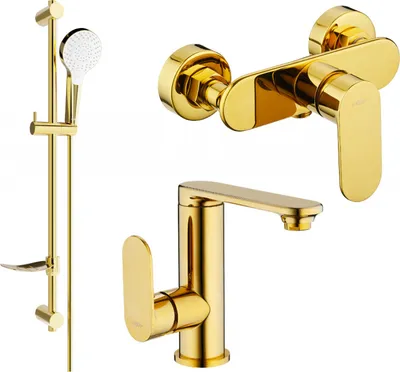 Produktbild von Mexen Milo DF05 Brausegarnitur, Gold - 713054DF05-50