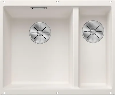 Produktbild von BLANCO SUBLINE 340/160-U, Schrankwaschbecken, Silgranit, Weiß, Rechts, 60 cm, Deutschland