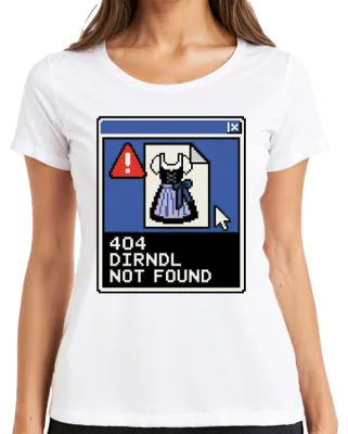Immagine prodotto di 404: Dirndl non trovato. , Wiesn, abbigliamento tradizionale, pantaloni in pelle, Baviera, t-shirt da donna, bianco, taglia S