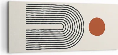Produktbild von Bild auf Leinwand - Leinwandbild - Einteilig - Abstraktion Grafik Linien - 100x40cm - Wand Bild - Wanddeko - Wandbilder - Leinwanddruck - Bilder - Wanddekoration - Leinwand bilder - AB100x40-5035