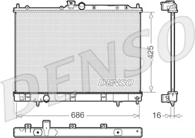 Produktbild von DENSO DRM45031 Kühler Wasserkühler Motorkühler für MITSUBISHI OUTLANDER I (CUW)