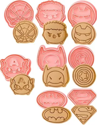 Image de Emporte-pièce avec tampon SUPERHATTERS AVENGERS moules 8pcs