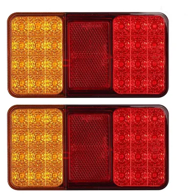 Productafbeelding van 2 Stuks Achterlichten LED 24 LED 12V IP65 voor Aanhangwagens