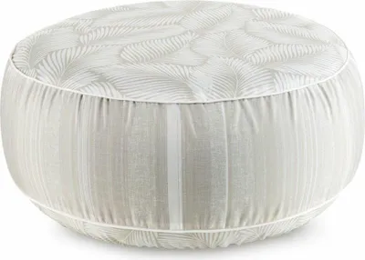Produktbild von Eurofirany Puff GARDEN 53x23 cm beige Blätter Sitzhocker