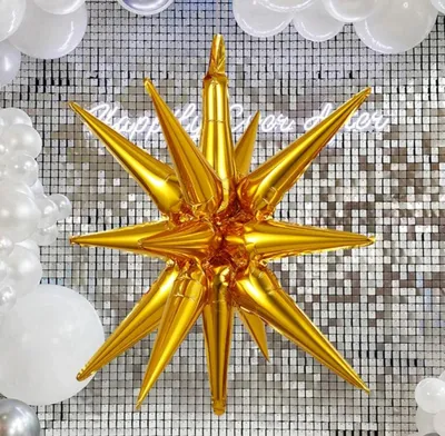 Immagine prodotto di pallone in foil 3D Stella ORO 106 cm