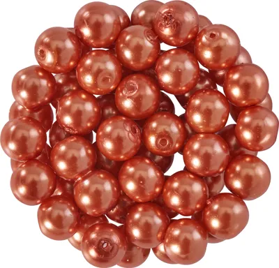 Produktbild von Glaswachsperlen Ø 6 mm, 55 Stück Dunkelorange