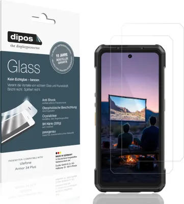 Image de 2x Protection ecrán pour Ulefone Armor 34 Plus Verre souple Film Protecteur 9H dipos