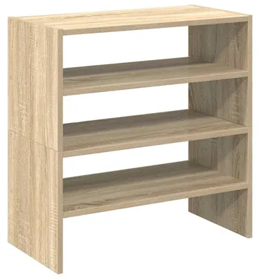 Produktbild von vidaXL Schuhregale 2 Stk. Stapelbar Sonoma-Eiche 60x30x30,5 cm