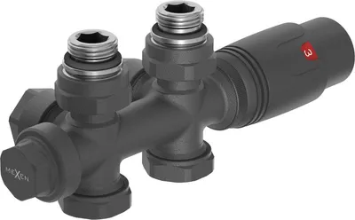 Obrázek produktu pro Mexen G00 Termostatická sada rohová/přímá, Duplex, DN50, antracit - W908-900-66