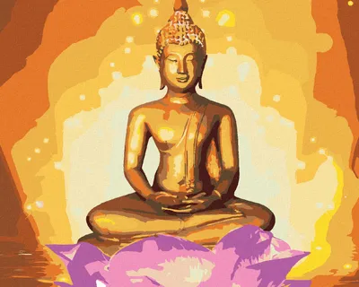 Zdjęcie produktu dla Zuty - Painting by Numbers - BUDDHA IN LOTUS II, 40x50 cm, bez ramy i bez płótna