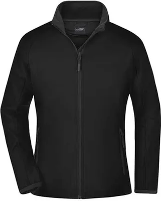 Produktbild von James+Nicholson JN1129 | Ladies` Promo Softshell Jacket - Farbe: Black/Black - Größe: XXL