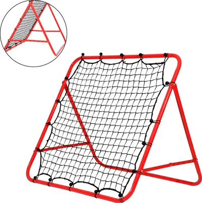 Produktbild von Jopassy Fußball Rebounder Kickback Tor Rückprallwand Fußballtraining Metallrohr + PE Gewebe 103 x 100 cm