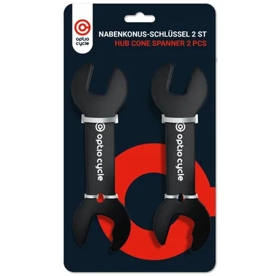 Immagine prodotto di Set di chiavi a cono Optio Cycle per biciclette 2 pezzi – Attrezzi per biciclette per cuscinetti del mozzo | Da 13 mm a 17 mm | Chiave per biciclette
