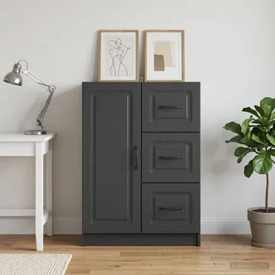 Immagine prodotto di Credenza vidaXL nera 66 x 34,5 x 87 cm in materiale derivato dal legno