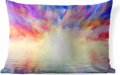 Produktbild von MuchoWow® Outdoor Kissen - Himmel - Farben - Sommer - 50x30 cm - Wetterfest - Lounge Kissen - Sofa kissen - Wohnzimmer Dekoration