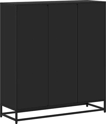 Obrázok produktu pre Knižnica, čierna 97,5x33x107,5 cm, kompozitné drevo a kov