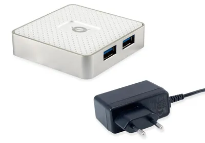 Image de CONCEPTRONIC USB-Hub 4-Port 3.0  ->4x3.0    5Gbps m.Netz. ws