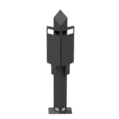 Produktbild von Mehrfach Wallbox Standfuß KEBA KeContact P30, 2 Wallboxen nebeneinander - Edelstahl anthrazit (RAL 7016)