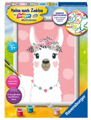Immagine prodotto di Ravensburger CreArt 28514 - No Drama Lama - lama da colorare con i numeri per bambini dai 7 anni in su 28514