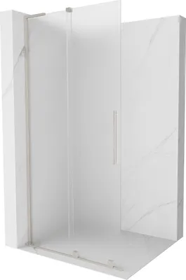 Obrázek produktu pro Mexen Velar L Posuvná sprchová stěna Walk-in 120 x 200 cm, matné sklo 8 mm, kartáčovaný nikl - 871-120-003-33-97
