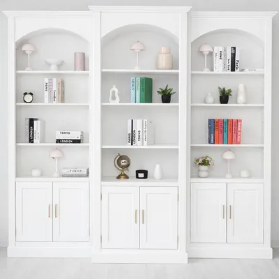 Produktbild von Casa Padrino Landhausstil Bücherschrank 3er Set Weiß - Landhausstil Möbel