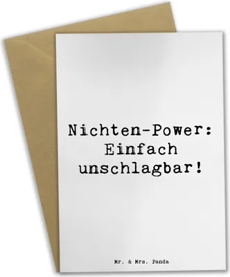 Produktbild von Mr. & Mrs. Panda babykarte Spruch Nichte Power - Weiß - Geschenk, Energie, Familie, osterkarte, weihnachtskarten, einladungskarten, einzigartige Designs, Liebe, Grußkarte