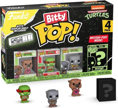 Produktbild von Funko Teenage Mutant Ninja Turtles Bitty POP! Vinyl Figuren 4er-Pack Splinter 2,5 cm