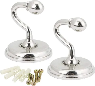 Produktbild von Metall Raffhalter, Vintage Gardinenhalter, Vorhanghalter, Haken für Gardinen, Vorhanghaken, Silber